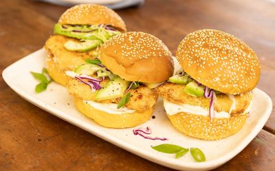 Crunchy Japanese Crumbed Chicken Burgers