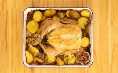 Lemon, Garlic & Rosemary Roast Chicken