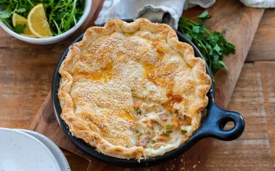 Chicken and Wholegrain Mustard Pie with Bacon and Parsley