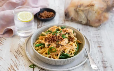 ‘Bachelor’s Handbag’ Chicken Satay Noodles
